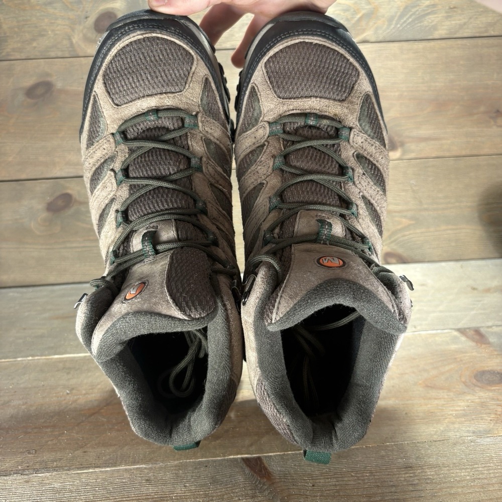 merrell moab 3 mid mens size 11 wide shoes brown waterproof hiking boots - Picture 6 of 9
